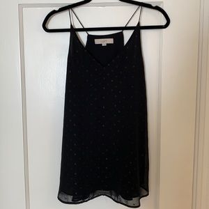 Loft sparkle polka dot tank top